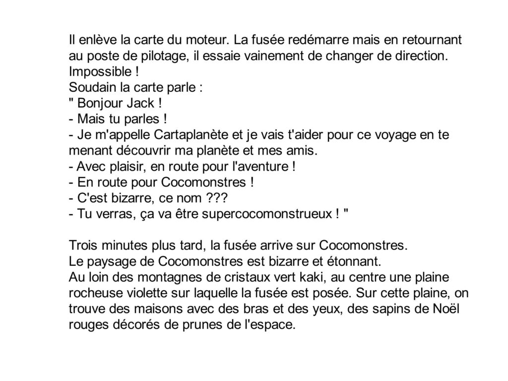 Le Conte De L Espace Ecrit Par Tous Les Eleves De L Ecole Ecole Sainte Anne