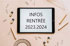 Rentrée 2023-2024 : Informations