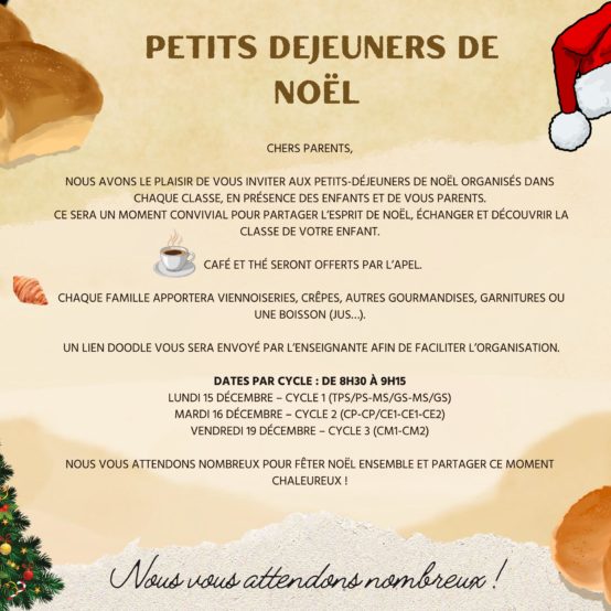 Petits déjeuners de Noël