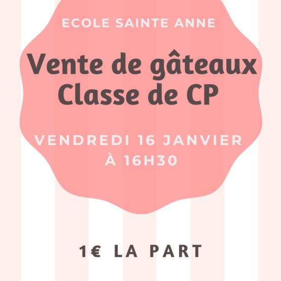 Vente de gâteaux par la classe de CP